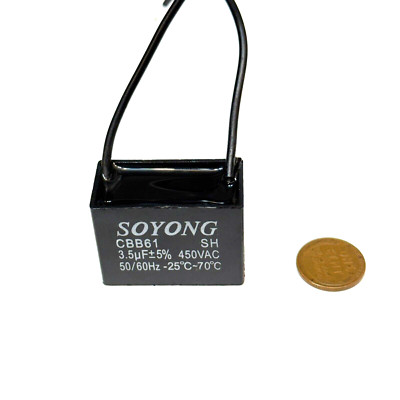 1 Piece 3.5 UF Generator Capacitor 450 VAC 50/60Hz CBB61 5% E92