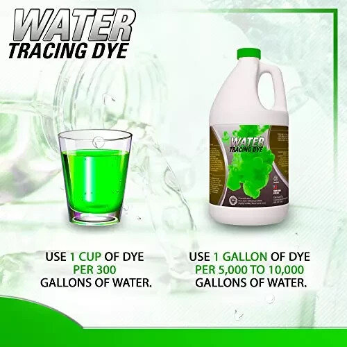 Red Water Tracing & Leak Detection Flourescent Dye - 1 Gallon