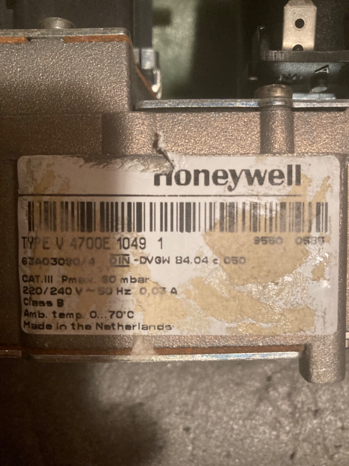 v4700e1049 honeywell gas valve eBay