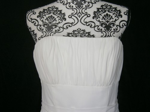 Morilee Madeline Gardner 12 Wedding Dress Short Ivory Soft Chiffon Straps +NWT - Picture 4 of 11