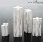 4 x Model Skyscraper Building 1:1000 : Type A+ Type B+ Type C + Type D