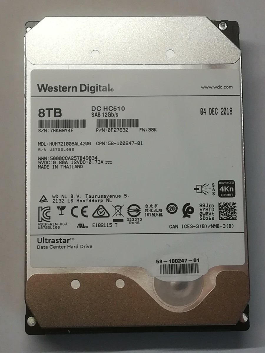SG - Bán ổ HDD WD Ultrastar 8TB HC510 SAS new nguyên zin + 6 tuýp keo