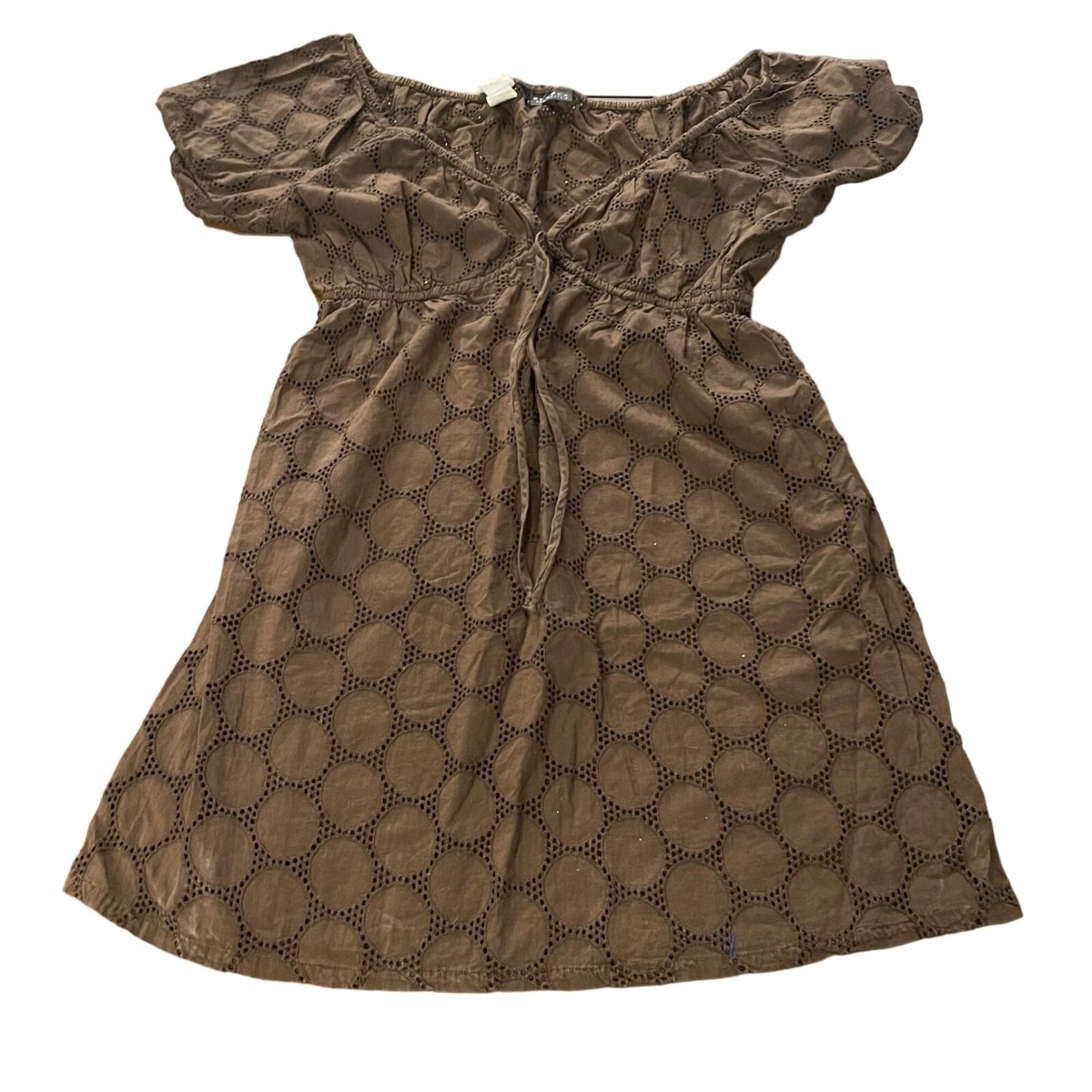 La Blanca by Rod Beattie Women's Brown Geometric Mini Dress Large