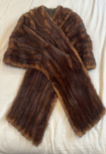 Dyed Mink Fur Stole made by Bond Furs Custom Furriers of Pasadena CA, circa 1955