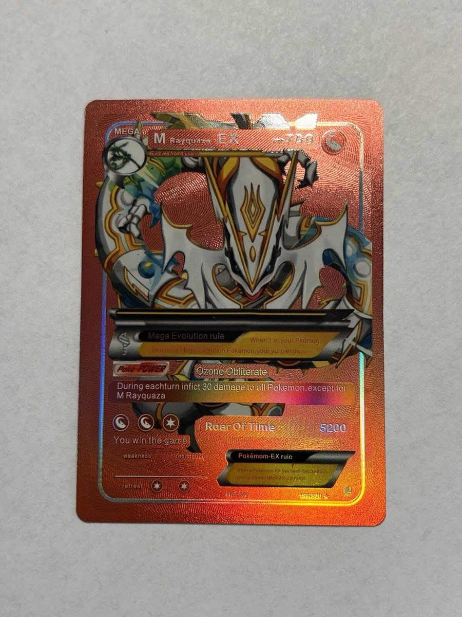 M Rayquaza EX Orange Foil HP 700 Fan Art Display Card NM/M | eBay
