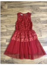 NWOT Lace Double Sleeveless Red Dress for Christmas New Year Valentine