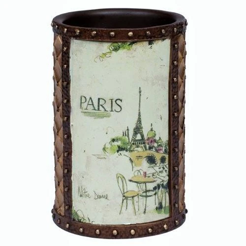 Creative Bath I LOVE PARIS VTG Look Beaded Suitcase Bathroom Tumbler NWT DISC - Image 1 of 1
