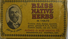 Antique Quack Medicine BLISS NATIVE HERBS Laxative  DO NOT USE! — photo 3