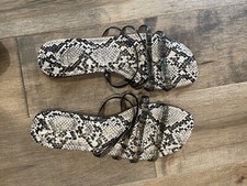 Inc Andee Sandalias Planas Estampado Animal Verano Para Mujer Talla: 8 M Lindas Sexy Delgadas