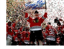 BRYAN BICKELL CHICAGO BLACKHAWKS SIGNED CONFETTI 8X10