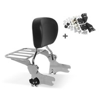 Sissy Bar + GepäCkträGer + Docking-Kit FüR Harley Davidson Road Glide 98-08 Chro