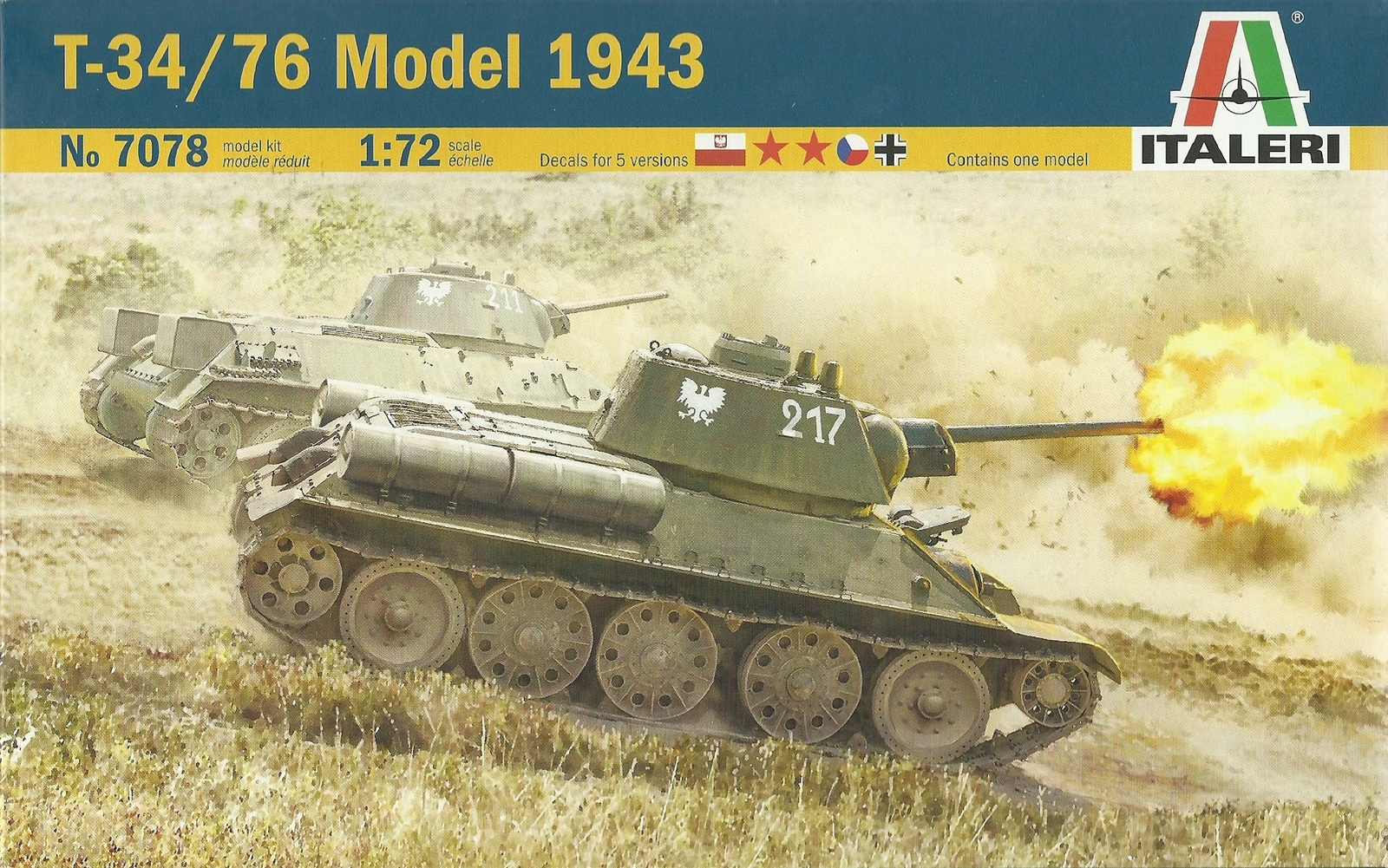 Italeri 1/72 (20mm) T-34/76 Model 1943