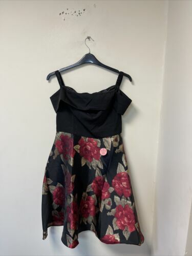 chi chi london bandeau midi dress in sateen floral print Chi Chi London Bandeau Sweetheart Floral Wrap Detail Dip Hem Dress in Navy