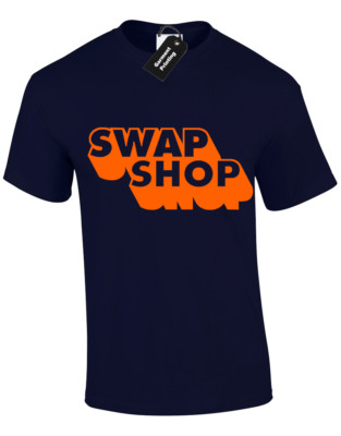SWAP SHOP HERREN T-SHIRT LUSTIG RETRO KINDER TV 80ER 70ER KLASSIKER TV PROGRAMM COOL