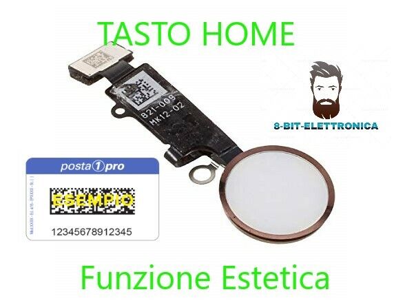 TASTO HOME APPLE IPHONE 7 7 PLUS BIANCO BUTTON CENTRALE FLAT COMPLETO HOME