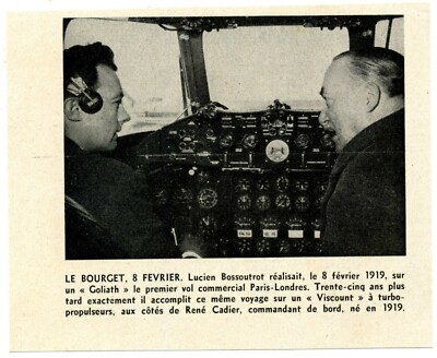 1954: Le Bourget - journey on a viscount from Paris to London (photo article)