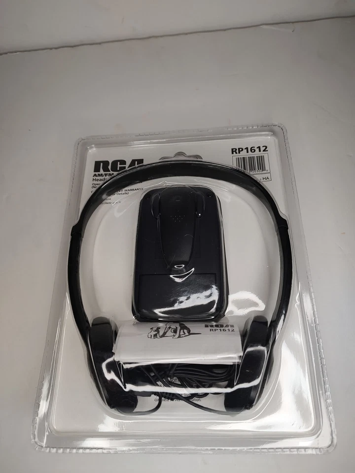 RCA RP1612 AM/FM Stereo Headset Radio Detachable Belt Clip Lightweight Headphone - Image 4 of 4