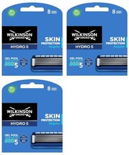 Wilkinson Sword Hydro 5 Razor Blades 3 x 8 Packs Mens Shaving Genuine 24 Refills
