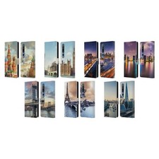 HEAD CASE DESIGNS CITY SKYLINES LEATHER BOOK WALLET CASE COVER FOR XIAOMI PHONES