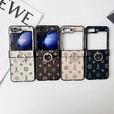 For Samsung Galaxy Z Flip7/6/5/4/3 5G Leather Flip Phone Case Shockproof Cover