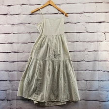 VERO MODA Midi Dress Womens Small Striped Sleeveless Green White NWT