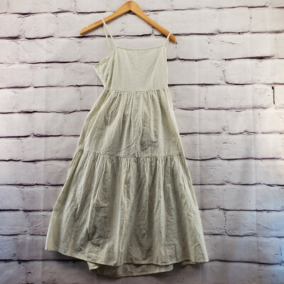 VERO MODA Midi Dress Womens Small Striped Sleeveless Green White NWT | eBay