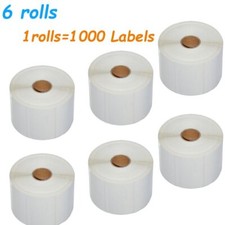 6 Rolls 2.25x1.25 Direct Thermal Barcode Price Label Zebra LP2824 LP2844 TLP2824
