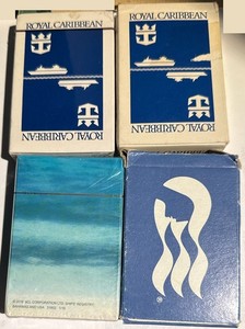 4 VINTAGE PLAYING CARD DECKS Cruise Ships all decks complete