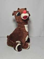 Singing Rudolph The Red Nosed Reindeer Light Up Nose 8" Plush Gemmy Animated
