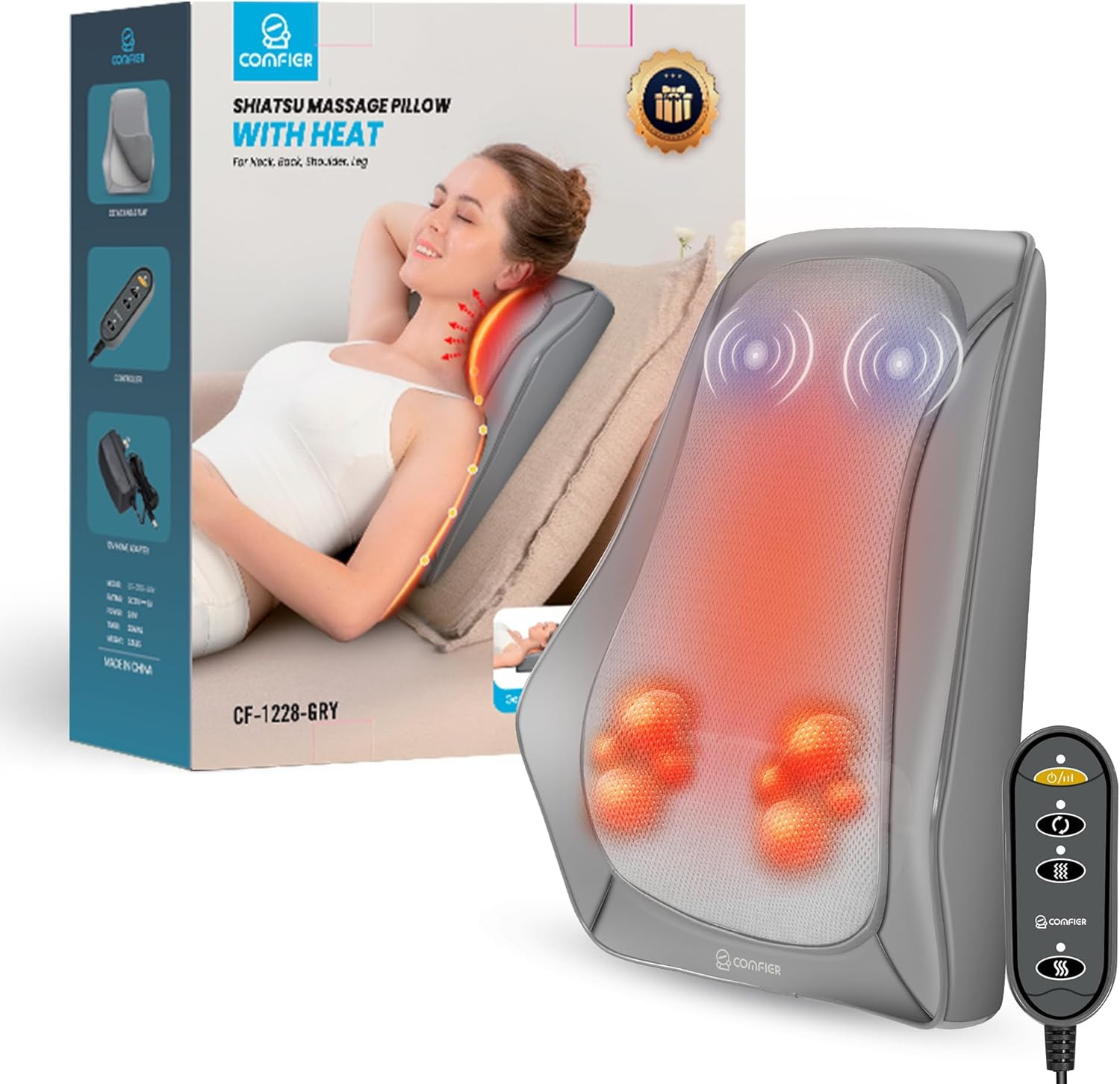 Rituale di Relax: Massaggiatore Cervicale Shiatsu con Calore