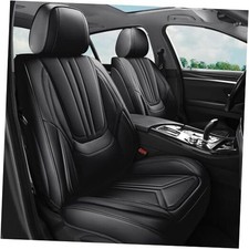 Car Seat Covers Front Seats, Premium Leather Car Seat 2 PCS Front Seat Black