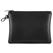 8.9x7 Inch Black Golf Tee Pouch Zippered Travel Ball Bag for Men and Women