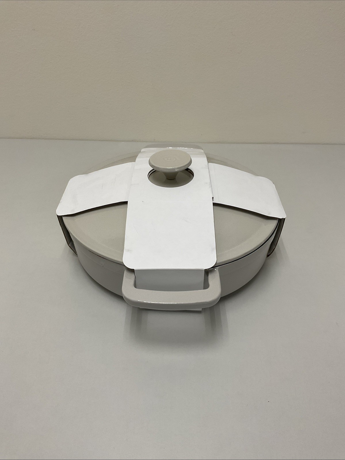 3.5qt Enamel Braiser Light Gray - Figmint G127