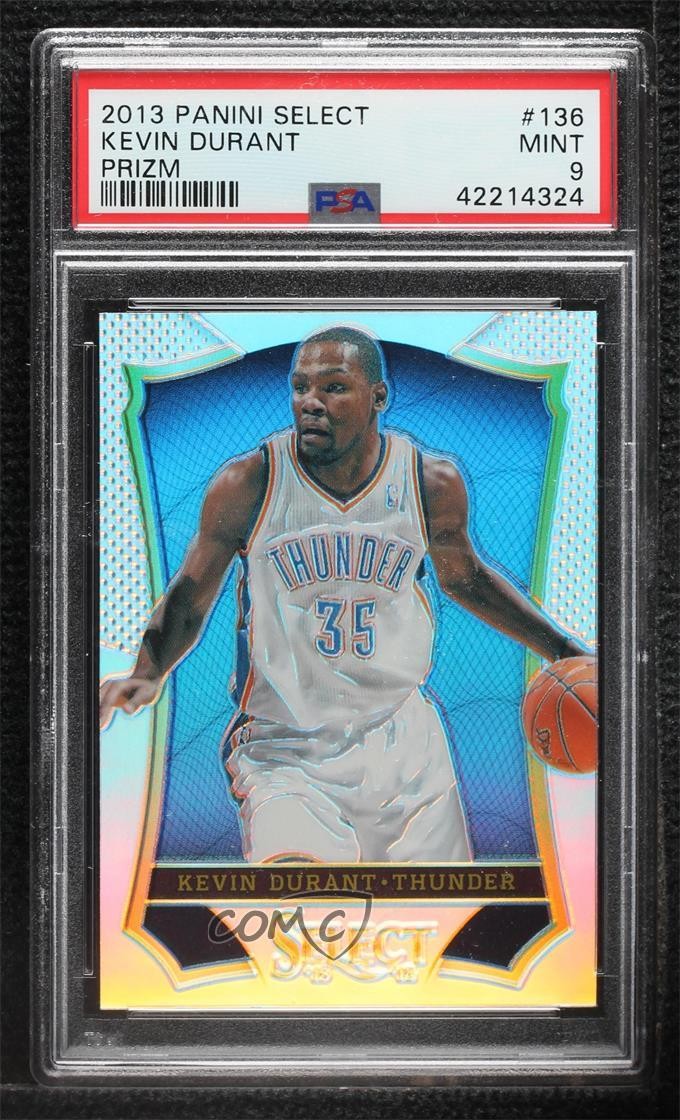 2013-14 Panini Select Silver Prizm Kevin Durant #136 PSA 9 MINT 5ir