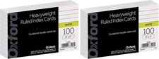 Oxford Heavyweight Ruled Index Cards, 3" X 5", White, 100 per Pack 63500 2Pack