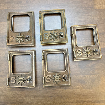 5 Post Office Box Door Lavery Chicago Brass 3.5 In by 5 In Vintage Crafts