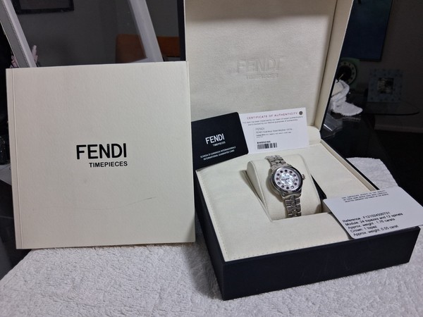 Fendi Ishine 33MM F121024500T01, esfera de nácar mosaico, acero, cuarzo 2