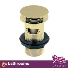 Gold Pop Up Basin Waste Slotted Bathroom Sink Click Clack Push Button