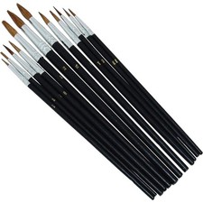 Pointed Artist Brush Set Small/large Art Paint Brushes 12pcs Thin/thick Detailed