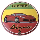 Vintage Ferrari Dino Sports Car Sign - Auto Service Dealer Gas Porcelain Sign