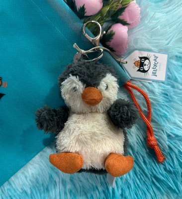 Peanut Penguin Jellycat Bag Charm Plush Keychain Cute Soft Toy Dust Bag Gift NWT