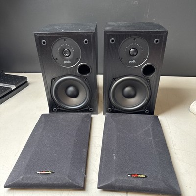 Polk Audio R15 Bookshelf Speaker Pair Black - Tested Working