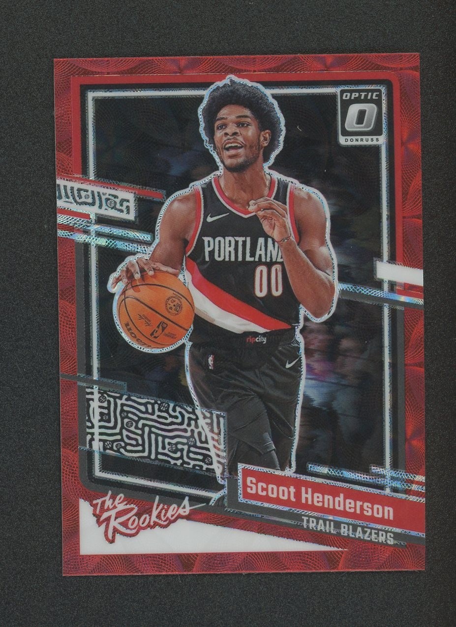 2023-24 Donruss Optic The Rookies Red Scope #3 Scoot Henderson RC Rookie
