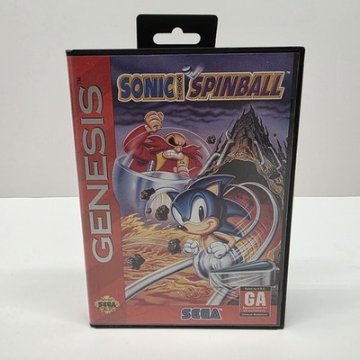 Sonic Spinball (Sega Genesis) Tested - Case Hangtab Intact. No Manual 