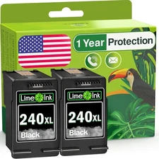 2 pk Black PG 240XL Ink Cartridge for Canon PIXMA MG MX Printer Series MG2120
