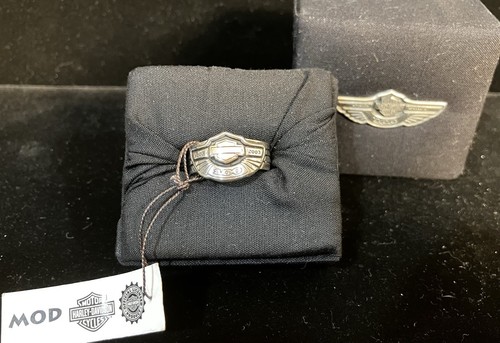 HARLEY DAVIDSON 100TH ANNIVERSARY 2003 STERLING SILVER & GOLD RING SIZE 8 W/ Box - Picture 10 of 12
