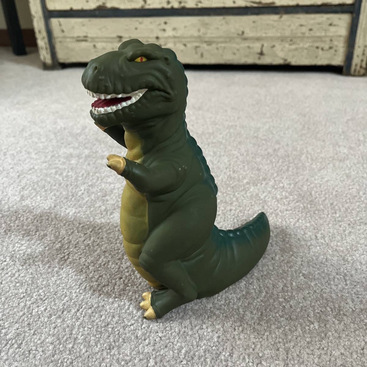 Vintage 1988 Sharptooth T-Rex Land Before Time Rubber Dinosaur Toy