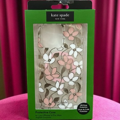 Kate Spade Phone Case iPhone 14 Pro Max Floral MAGSAFE~ Rhinestone