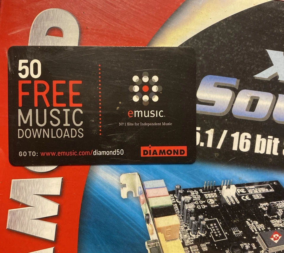 Diamond Xtreme Sound PCI (XS51) Sound Card New In Box Sealed DL Card Audacity SW - Image 4 of 4