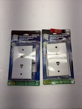 2-NOS MONSTER PHONE  COAX COMBO WALL PLATE 4-CONDUCTOR, 1GHz WHITE 140090-00